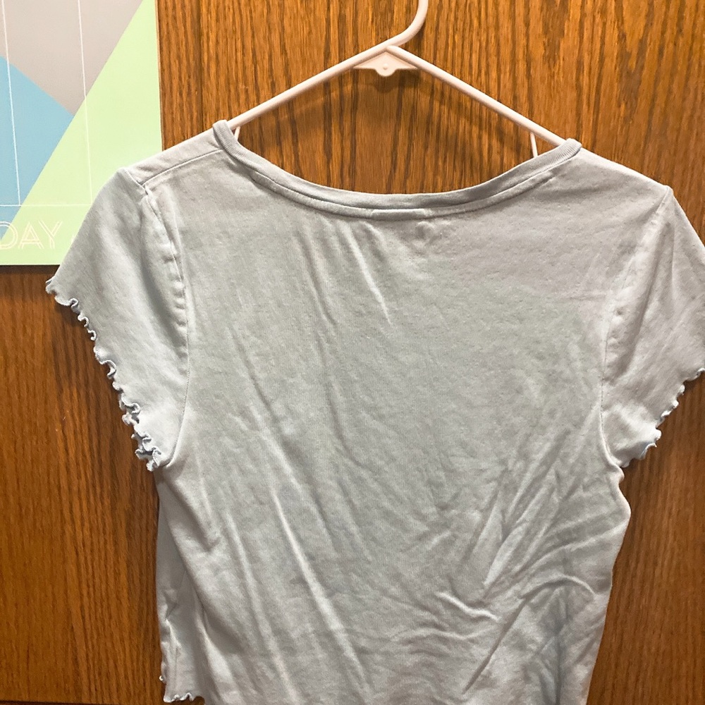 Pale blue crop top